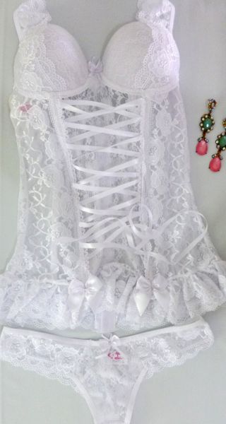Espartilho Branco (Nas cores vermelho e Rosa também)